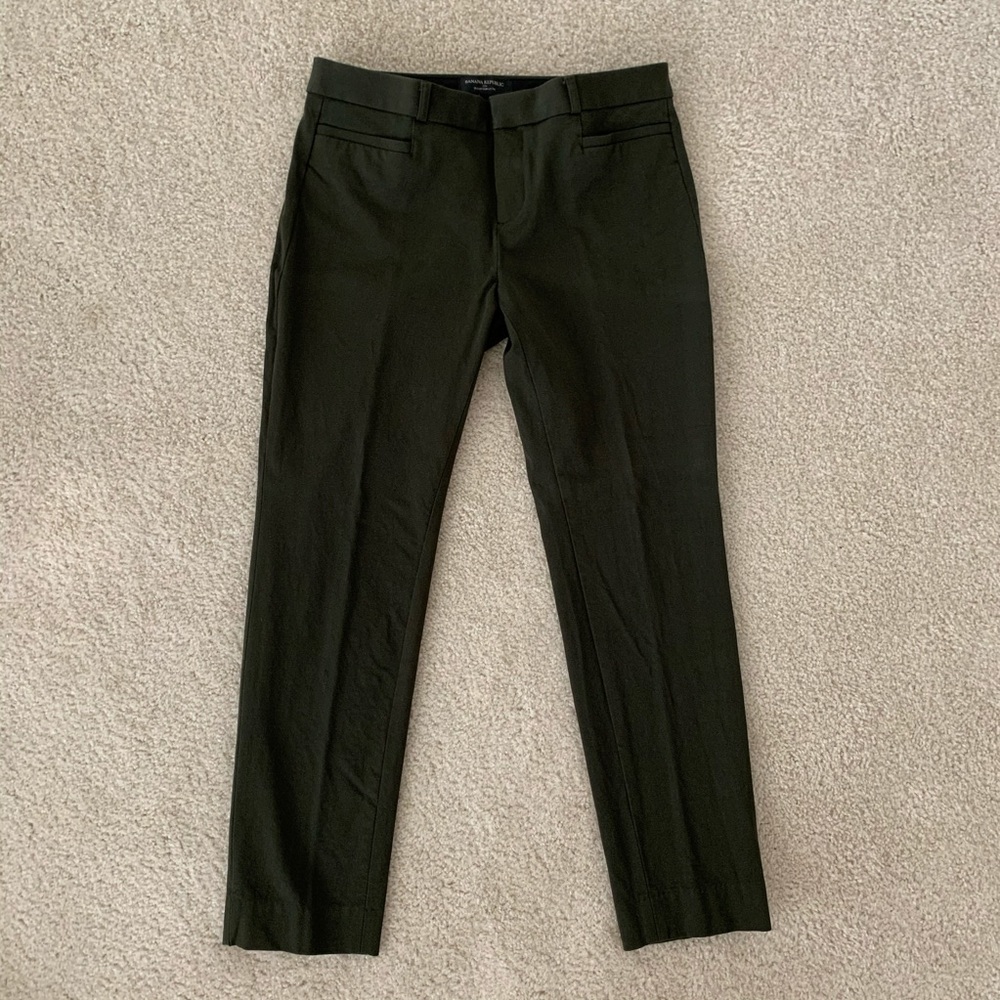 Green Slim Pants by Banana Republic